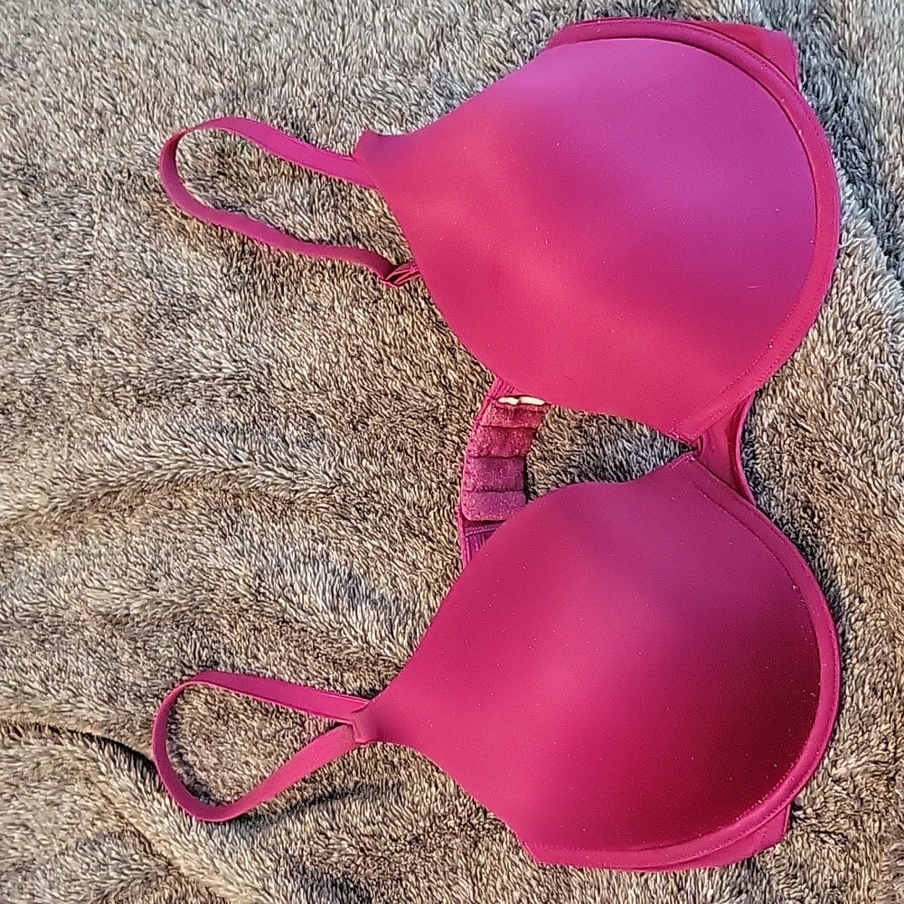 Burgundy push up bra
